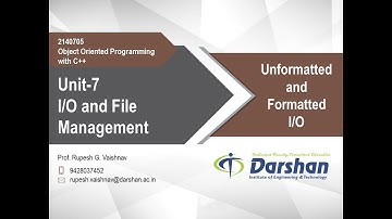 7.02 Unformatted and Formatted Input Output in C++