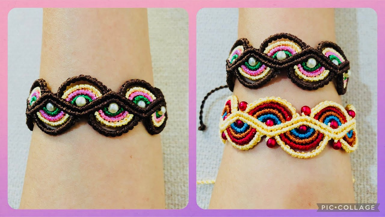 Macrame Bracelet | macrame tutorial | diy | make it step by step - YouTube