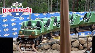 My FIRST ever ride on the Jungle Rush Roller Coaster at Dreamworld! Raw Footage (2024)