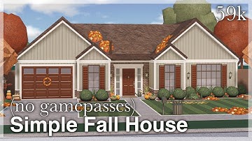 Bloxburg - Simple Fall House Speedbuild 🍁 (no gamepasses) | exterior | Roblox