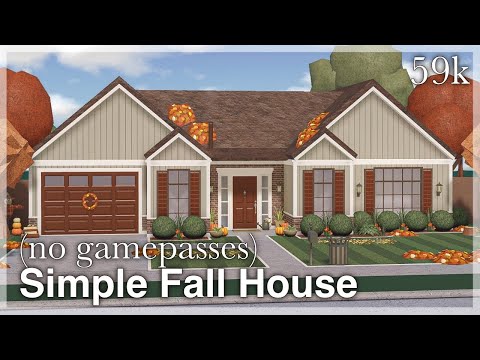 Bloxburg - Simple Fall House Speedbuild 🍁 (no gamepasses) | exterior | Roblox