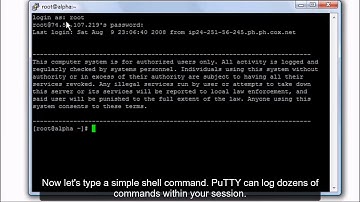 How to create a log file of your PuTTY session