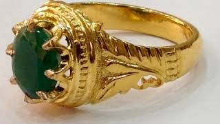 Handcrafted emerald rings for men