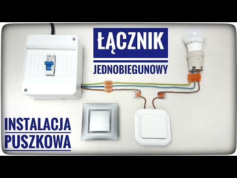 JAK PODŁĄCZYĆ ŁĄCZNIK JEDNOBIEGUNOWY do instalacji elektrycznej oświetlenia ⚠️💡