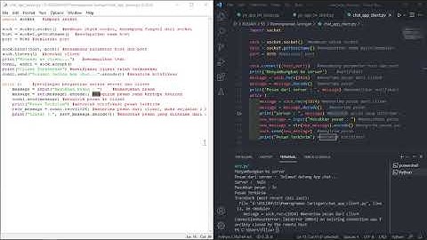 APP CHAT SERVER CLIENT PYTHON | PEMROGRAMAN JARINGAN