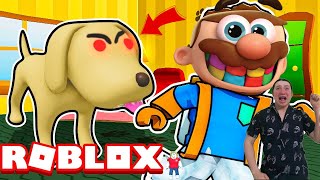 EL PERRO MALVADO ME QUIERE MORDER !ROBLOX! (TENGO QUE ESCAPAR ANTES DE QUE ME MUERDA)PERO QUE ES ESO