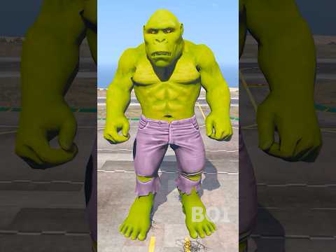 HULK + KONG = NEXT LEVEL HULK KONG 😲 #shorts #gta5 #spiderman