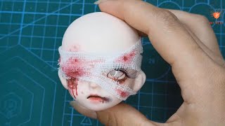 DIY | BJD Faceups stoties | Repainting Dolls | Doll Makeup | L53