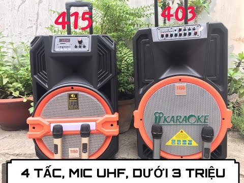 Video So Sánh BH 403 vs BH 415. LOA KÉO 4 TẤC MIC UHF HAY... - youtube