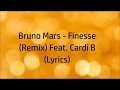 Bruno Mars - Finesse (Remix) Feat. Cardi B (Lyrics)