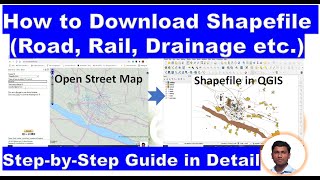 How to Download Shapefile (Road, Rail, Drainage Network) from Open Street Map for your Study area screenshot 2