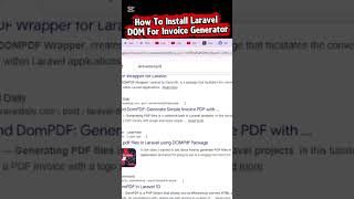 How to install Laravel DOMPDF For Invoice Generator