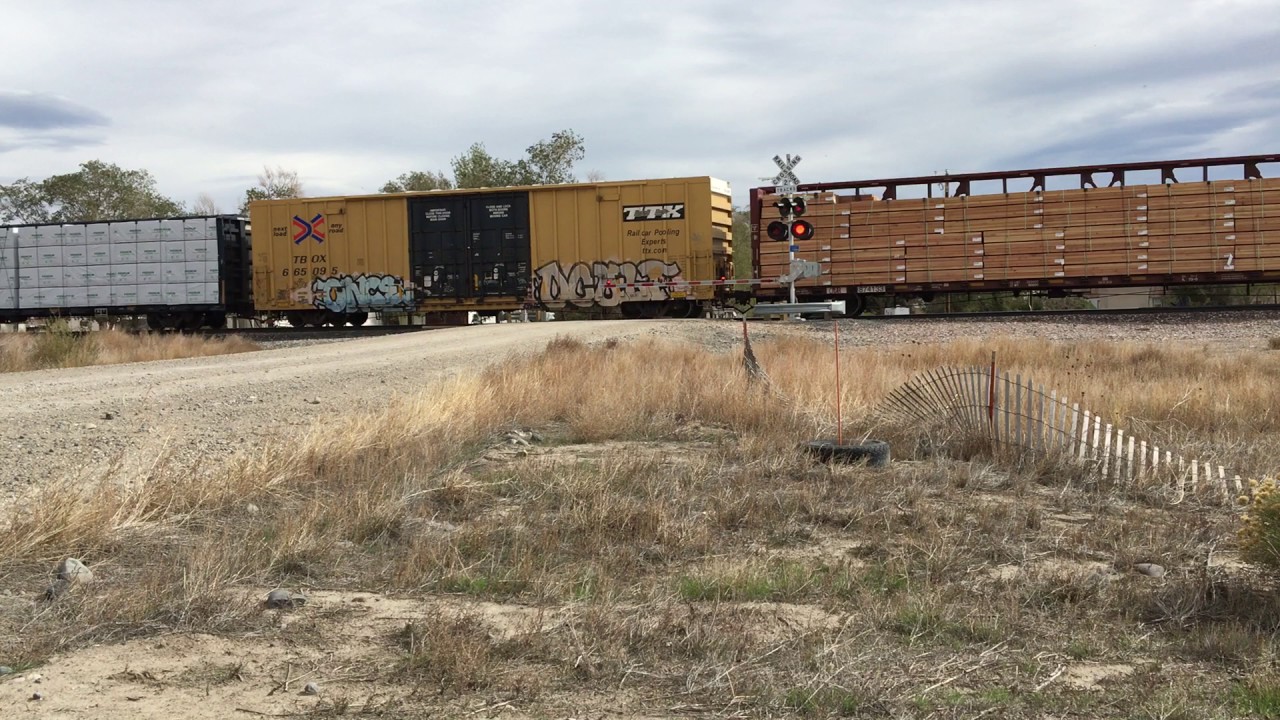 BNSF freight train arrives in Frannie, Wyoming YouTube