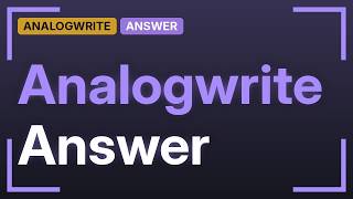 Arduino: AnalogWrite problem (2 Solutions!!)