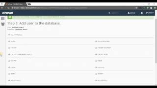 How to use the cPanel MySQL Database Wizard