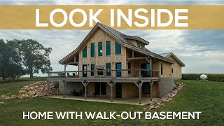 Timber home with walk-out basement