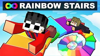 Surviving the RAINBOW CHALLENGE In Minecraft!