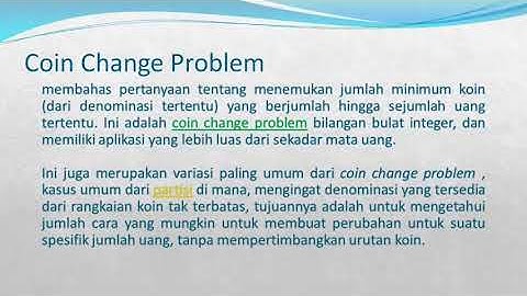 Coin Change Problem Algoritma BFS & DFS