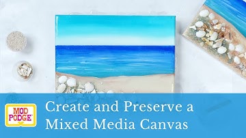 Mod Podge Resin - Create and Preserve a Mixed Media Canvas