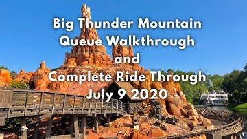 Big Thunder Mountain Queue And Complete Ride Through