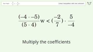 27 Less Than 45w  Solve Linear Inequalities With One Unknown