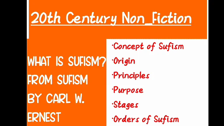 WHAT IS SUFISM ( SUFISM) BY CARL EARNEST . Explain...