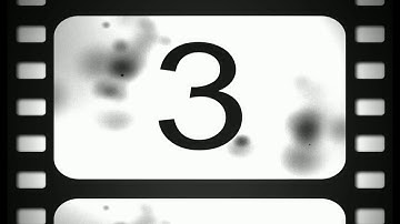 8K Old Movie COUNTDOWN ( v 694 ) 5 to 1 Timer with sound effects