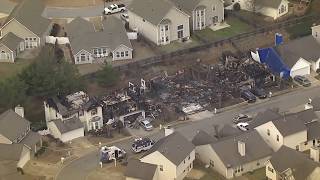 Aerials of the homes destroyed and damaged in the Hiram arson