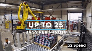 Robotic high speed palletizer for bags  RPF4111 (Formerly AR225)