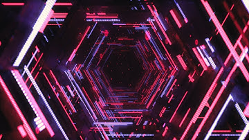 [4K] 2 Hours of Cyber Tunnel VJ Loops - Neon Sci-fi 3D Background