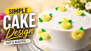 Simple Pineapple Cake Decoration 🍍 | Easy Cake Frosting Design for Beginners | Step-by-Step Tutorial