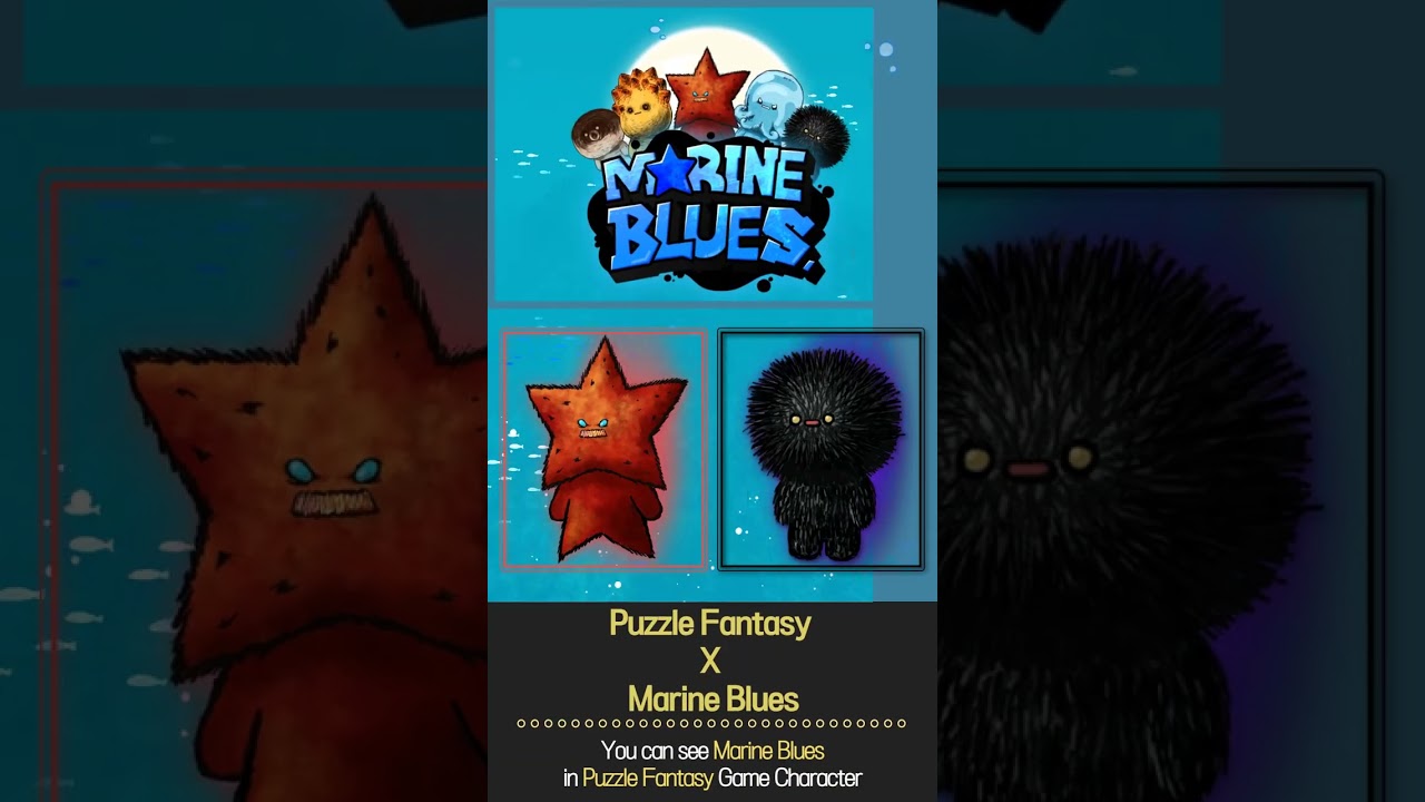 Marine Blues X PuzzleFantasy Collaboration Shorts