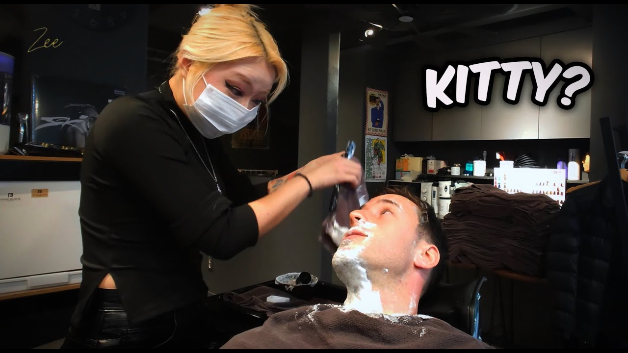 💈🇰🇷 Hot Towel Shave by Lady Barber 🐈‍⬛