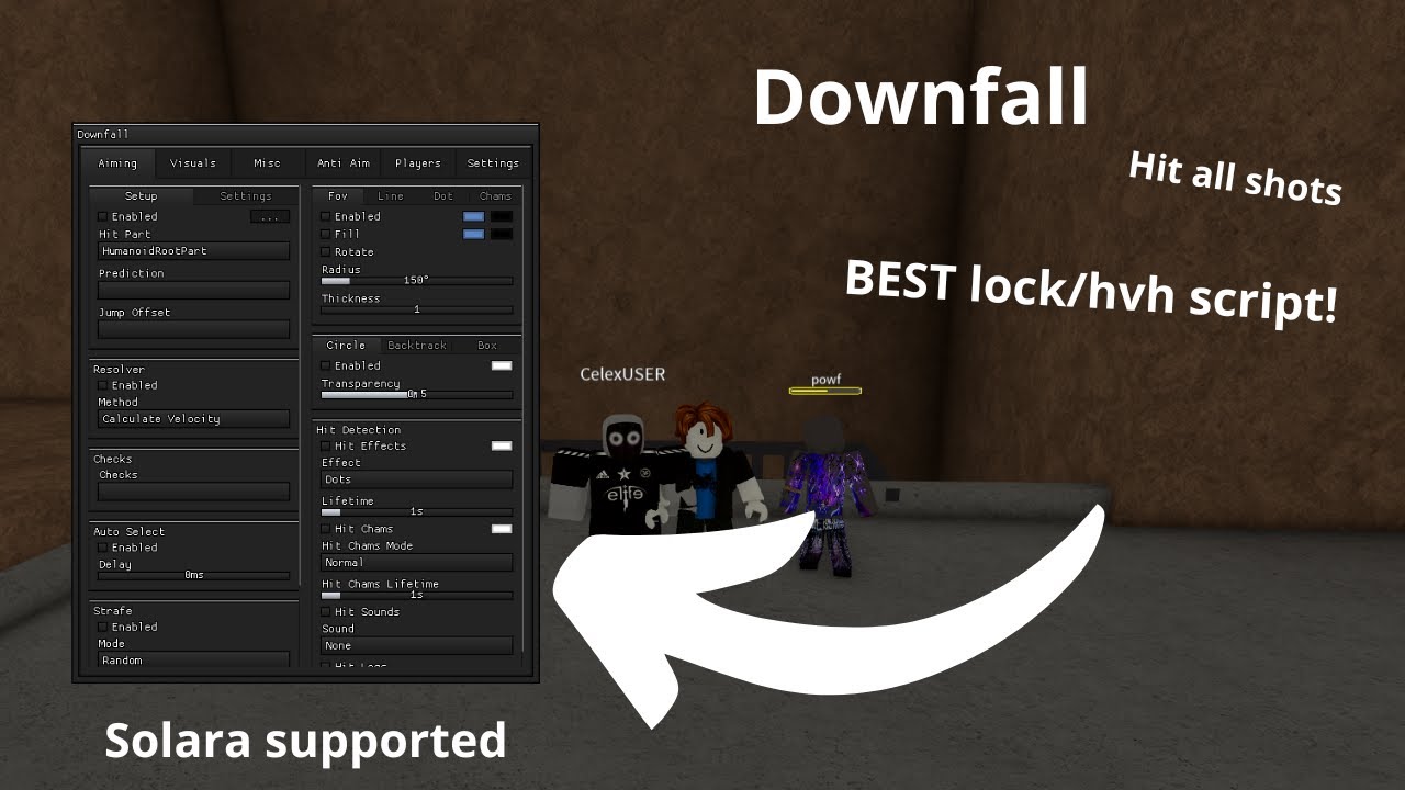 Focus Lock Script The BEST lock script and hvh, (Downfall) (Hit all shots) (Solara ...
