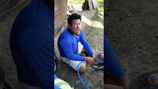 ปั้มลมรุ่นใหม่ 😅😂🤣 #เติมลมยาง #อู่ซ่อมรถ  #NONNA_CHANNEL