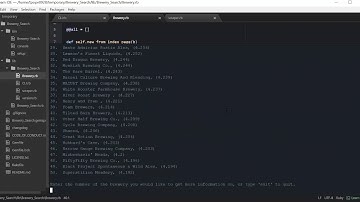 Brewery_Search CLI Walkthrough
