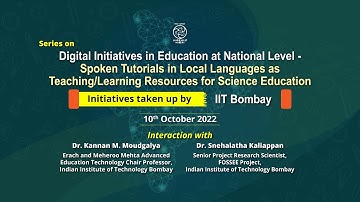 Webinar :  Spoken Tutorial in Local Languages As Teaching/Learning Resources For Science Education
