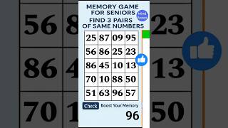 Senior Brain Training: Match the Numbers Before Time Runs Out! #braintraining
