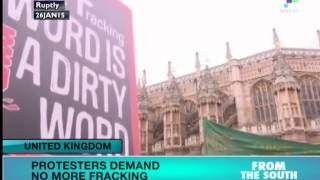 British protesters demand end to 'fracking'
