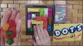 ASMR Eating DOTS Gummies & Playing Rush Hour | Chewing Sounds | Whispered Ramble screenshot 5