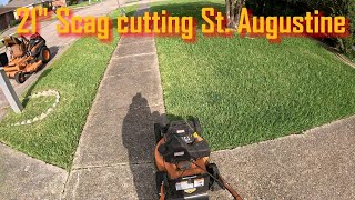 21 Scag Cutting St. Augustine Grass Like a Champ