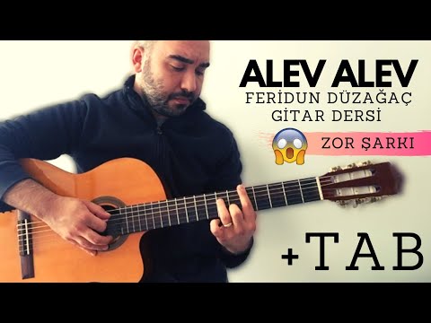 Alev Alev - Feridun Düzağaç (Gitar Dersi) Akor Tab Ritim #gitardersi #zorşarkı