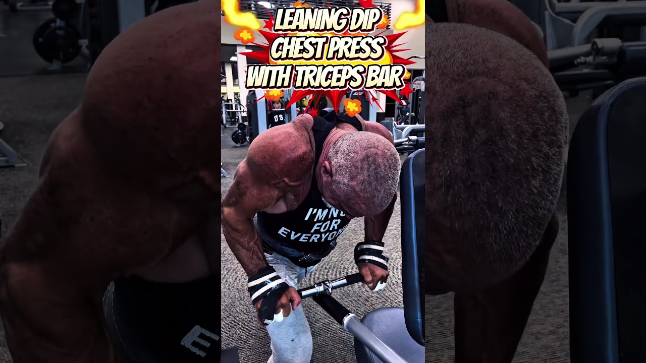 LEANING DIP, CHEST PRESS WITH TRICEP BAR FOR CHEST #workout #motivation #muscle #workouttips