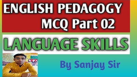 English Pedagogy ।। MCQ ।। Language Skills ।। Part -02 ।।JTET/CTET/STET most important questions .