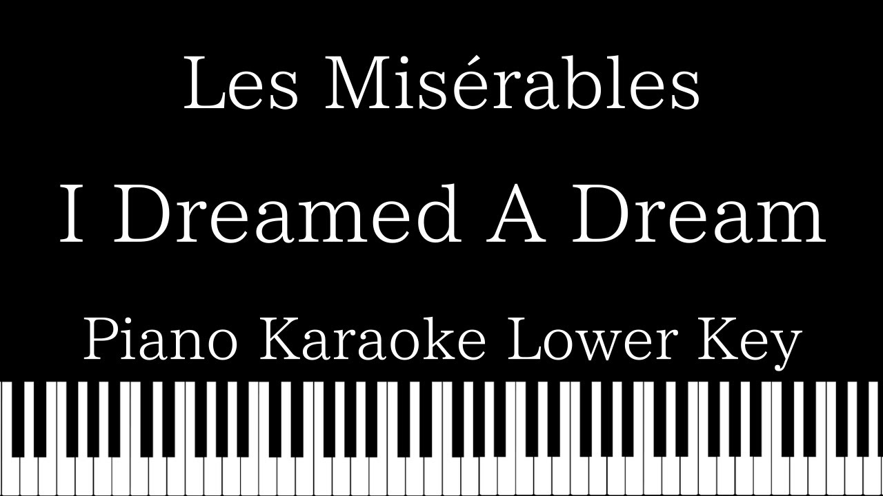 【Piano Karaoke Instrumental】I Dreamed A Dream / Les Misérables【Lower Key】