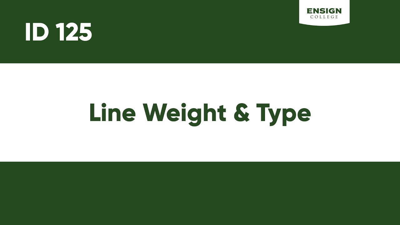 ID 125 Line Weight & Type - YouTube
