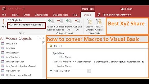 Convert From Macro into Visual Basic in Ms access