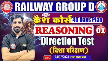 Direction Test In Reasoning | Railway Group D Reasoning Crash Course #1 | Reasoning By Sandeep Sir