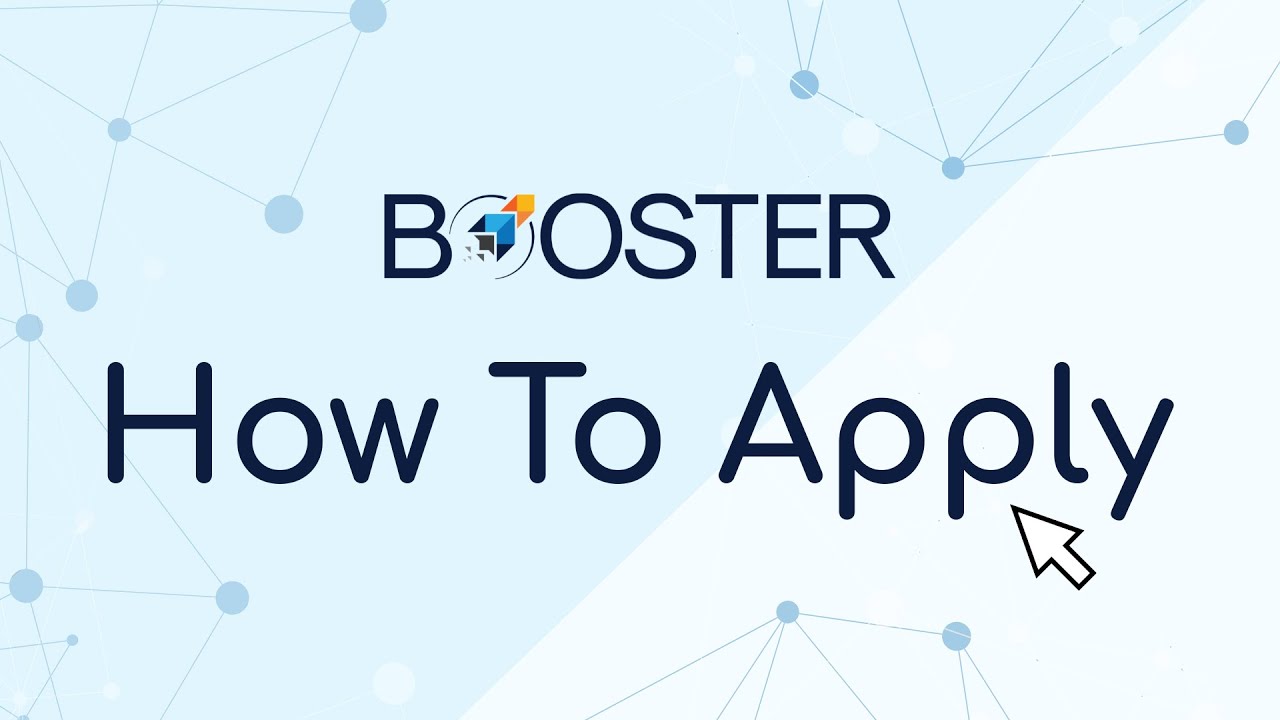 How to apply to Booster - YouTube