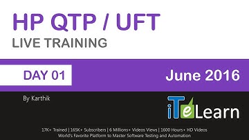 Selenium HP QTP UFT demo session day 01 by Karthik